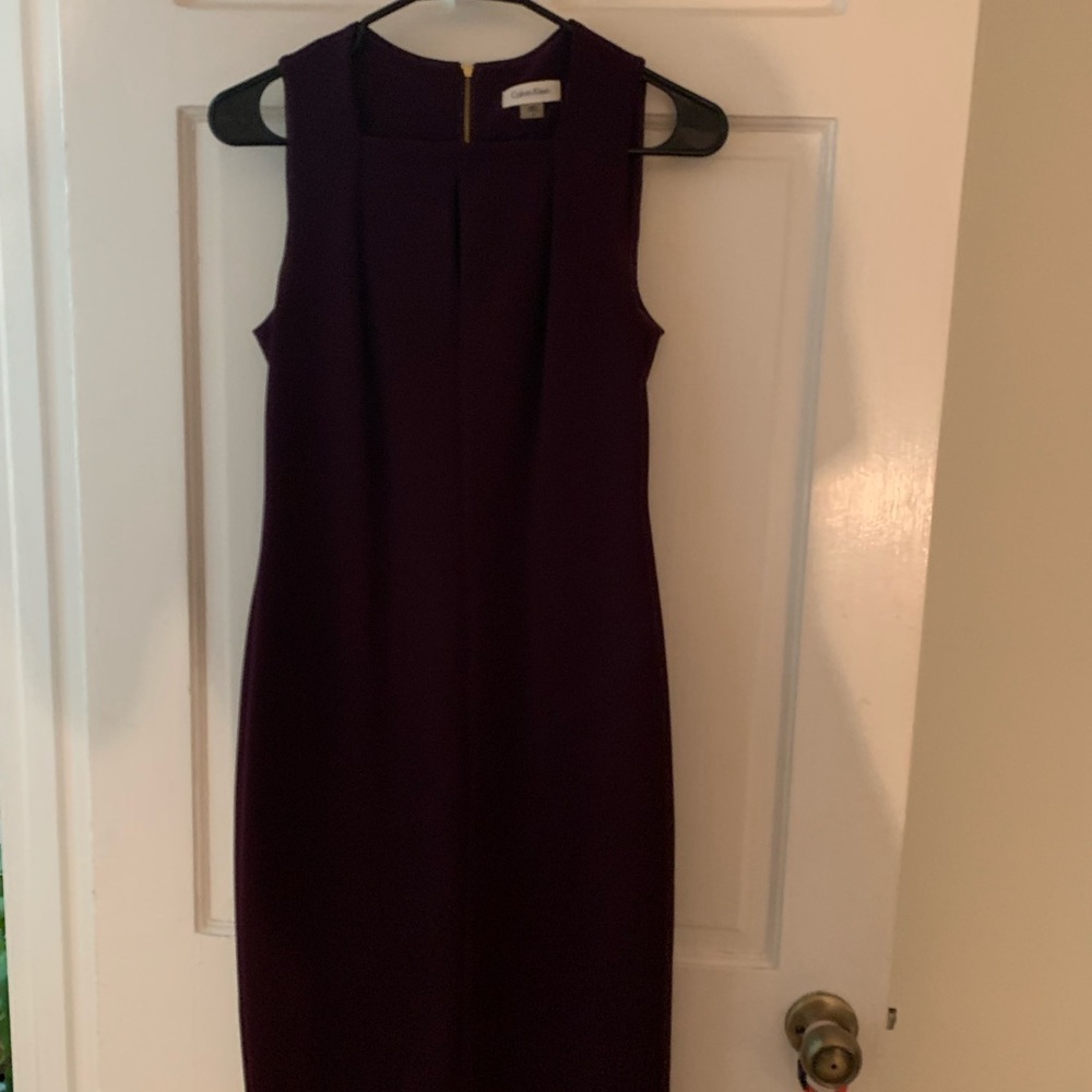 Calvin Klein Dark Purple Mid-Length Dress Size 4